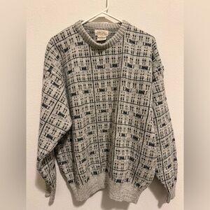 St. John's Bay Black and Gray Crewneck Sweater